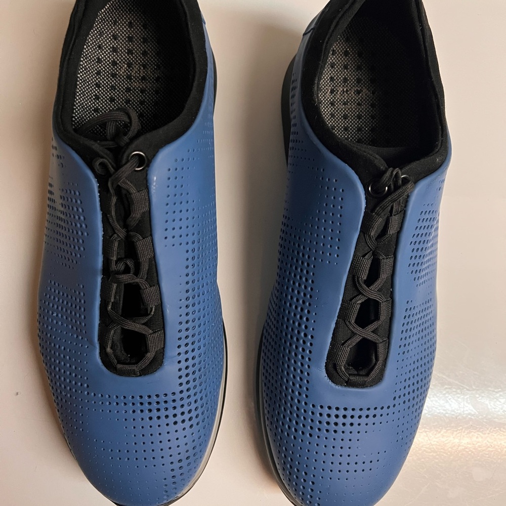 Ermenegildo Zegna Techmerino Rubberized Sneaker blue men's 9